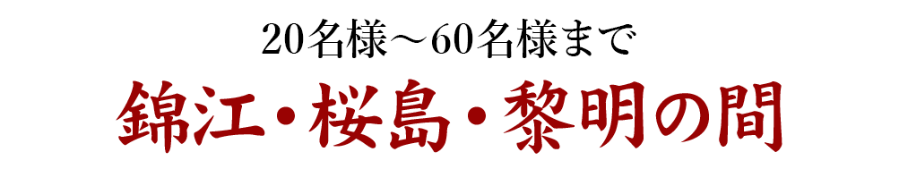 錦江・桜島・黎明の間